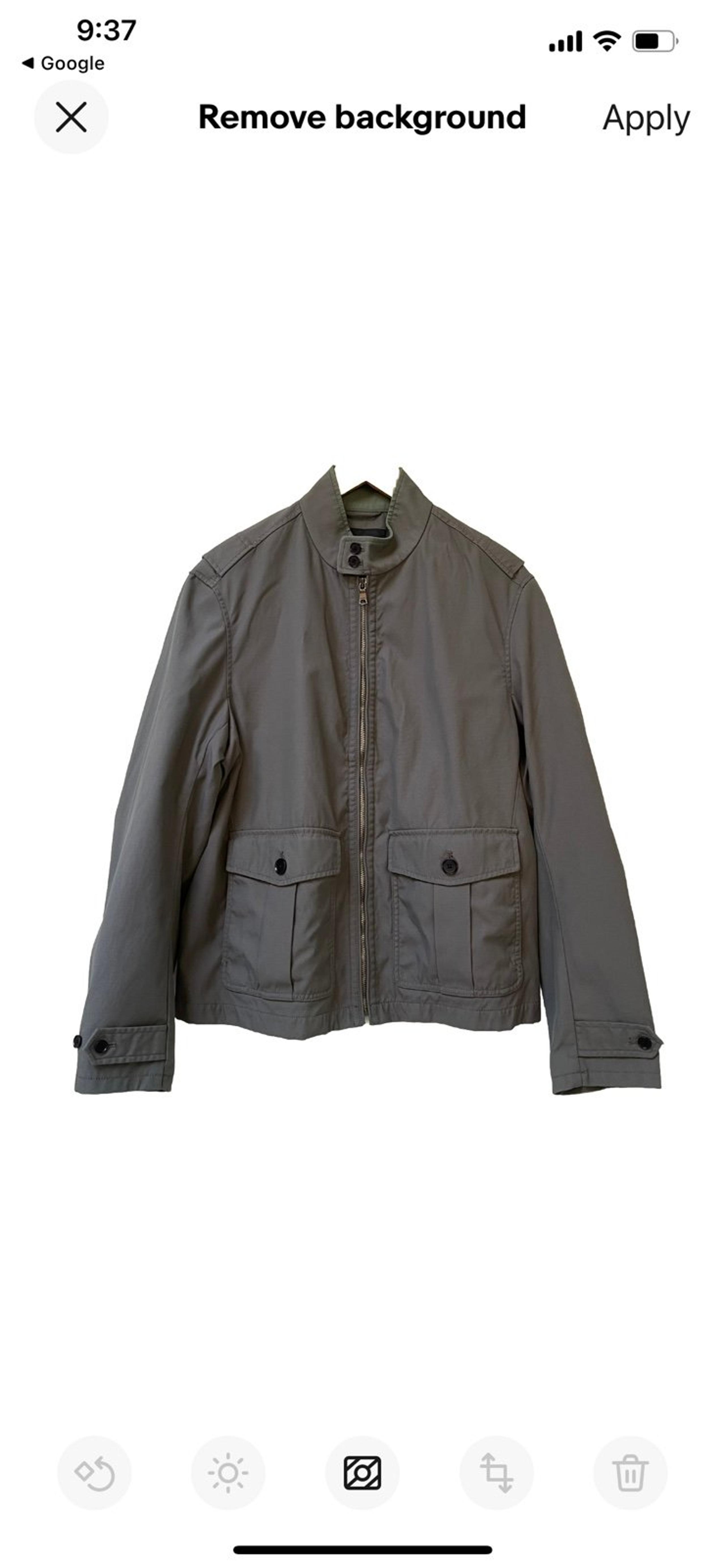 Banana Republic Jacket Mens Large  Gray Full Zip Winter Pockets Outdoor Utility
