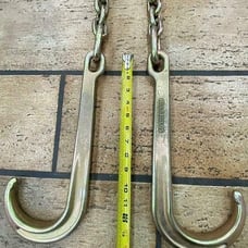 N711-8 G70 V-Chain Large J hooks flatbed tow truck rollback wrecker