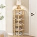 Bamboo Shoe Rack - Vertical Shoe Rack for Small Spaces,