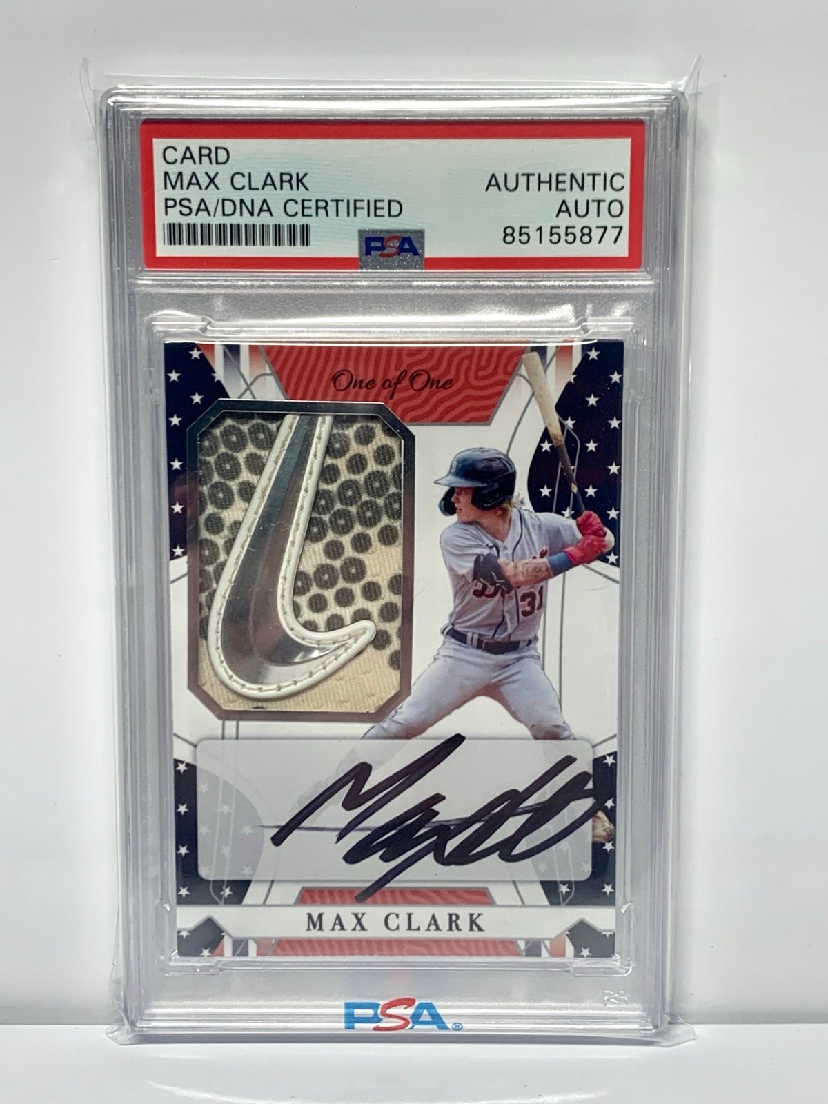 Max Clark Custom Made Autographed Parch Auto Card - PSA CERTIFIED!