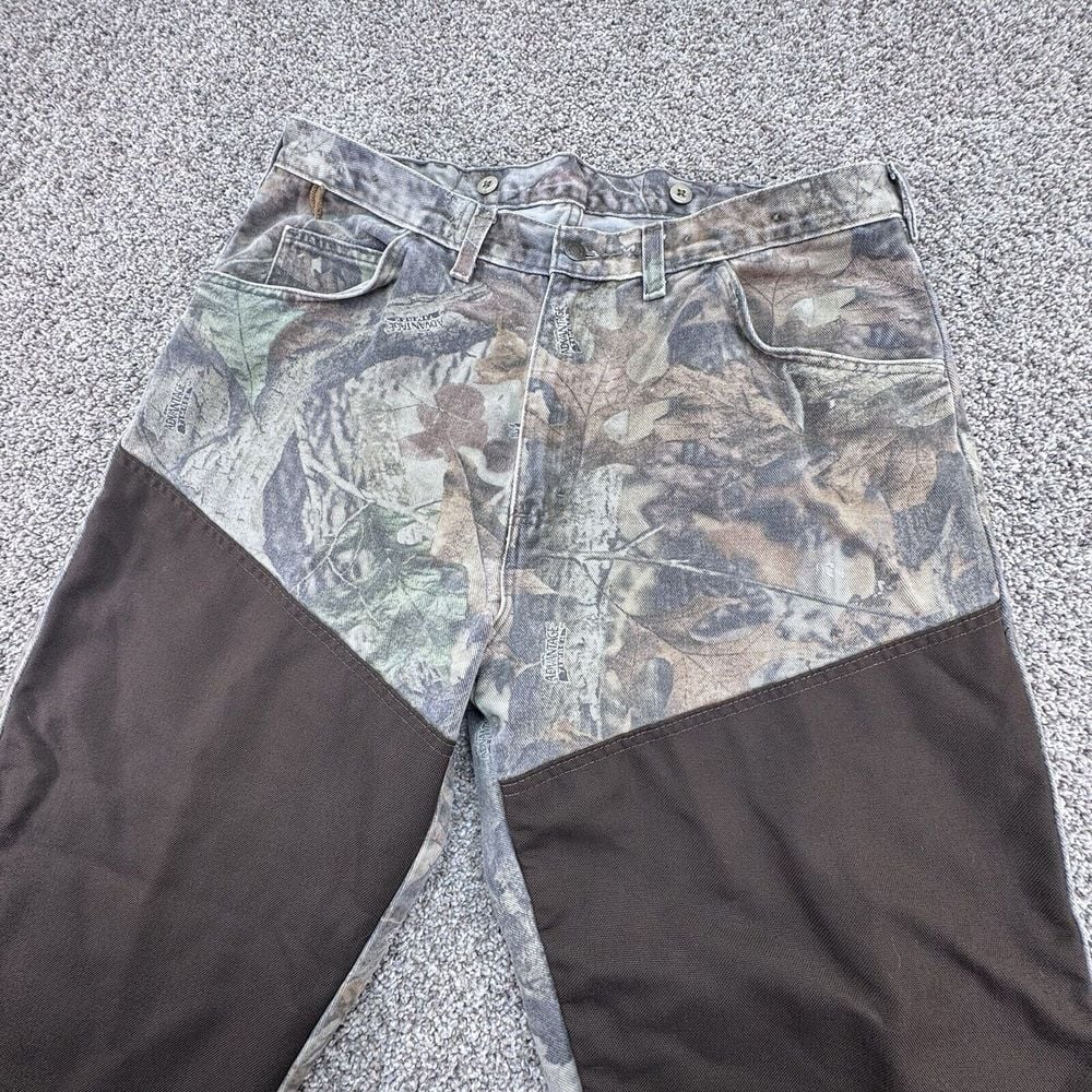 VTG 90s Wrangler Rugged Wear Advantage Timber Camo Hunting Double Knee Pants 38