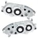 Left & Right Headlights Camry Sedan Chrome Clear Reflector
