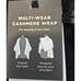 NWT 41 Hawthorn Clemens Multi Wear Cashmere Wrap Black One Size Cape Casual