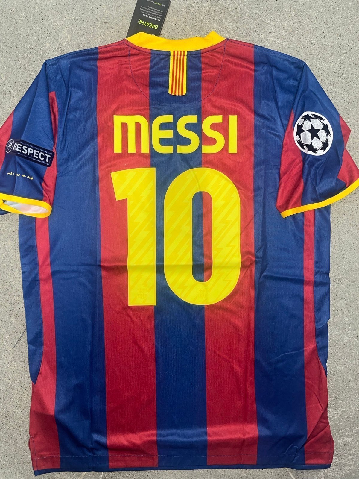FC Barcelona 2011 “Home #10 MESSI UCL Final vs Manchester Utd” LARGE Nike DriFit