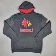 Colosseum Louisville Cardinals Mens XL Sweatshirt Black Fleece Lined Hoodie NCAA