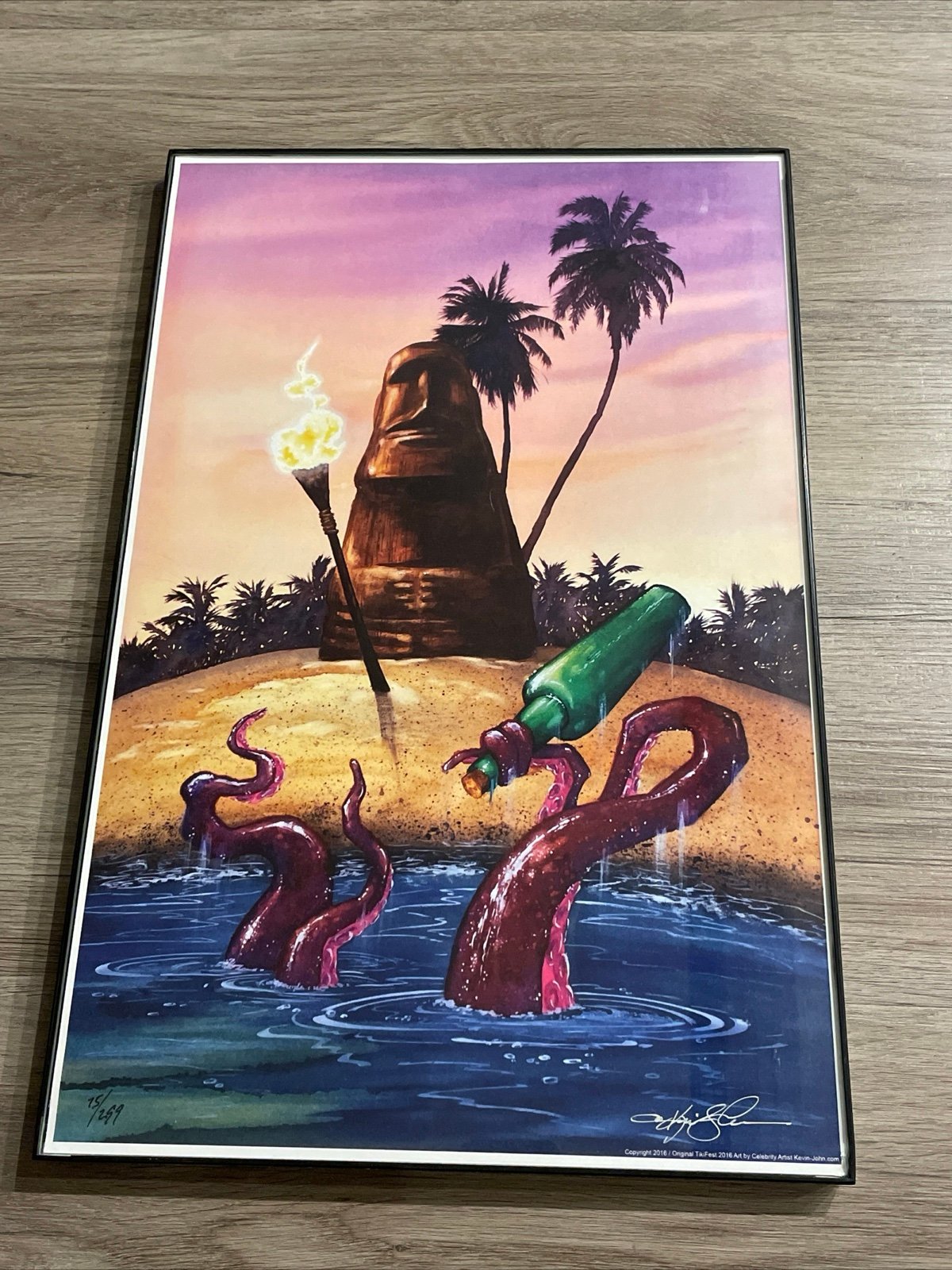 DISNEY "Original TikiFest 2016 Art" PRINT SIGNED BY ARTIST KEVIN-JOHN - #75/259