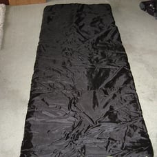 Eddie Bauer Adult Sleeping Bag Green and Black Liner and Double Zippers Carry Ca