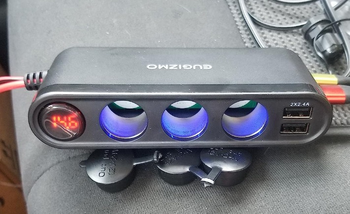 12V Cigarette Lighter Socket Splitter, 200W 3 Socket Multi Port Car Cigarette