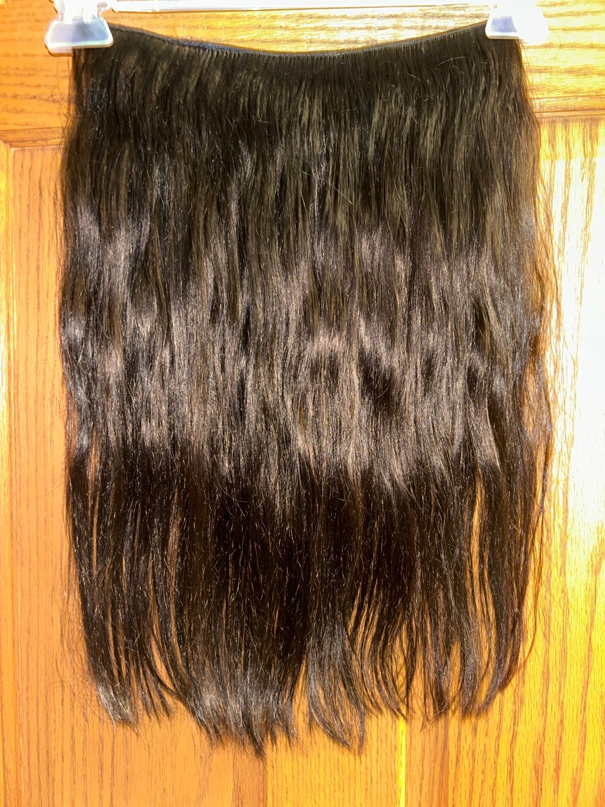 Human Hair Clip In Halo Extensions 16”
