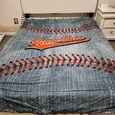 Twin size baseball Reversible comforter