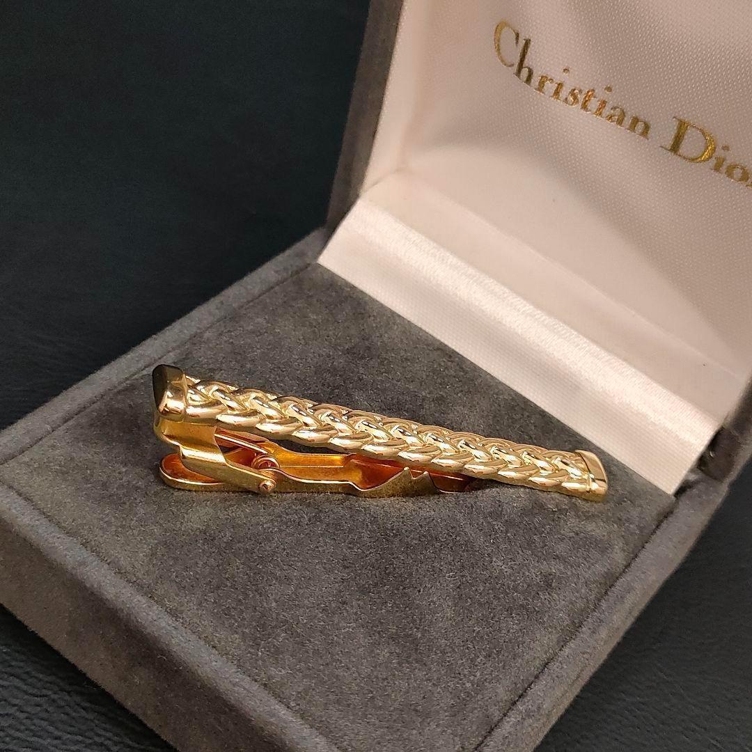 【Excellent Condition】Dior Tie Pin, Gold, Rope-like, Braided