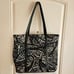 Vera Bradley Large Tote Medium Travel Organizer Paisley Noir Black