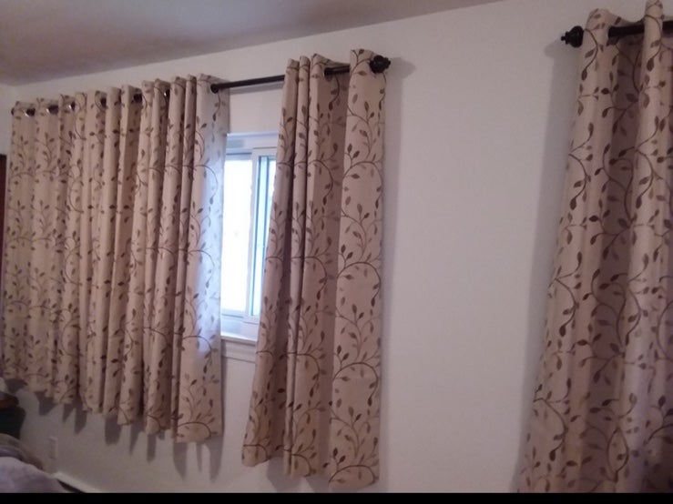 Floral Blackout Curtain 2Panel,52Wx54L-inch,Light Purple
