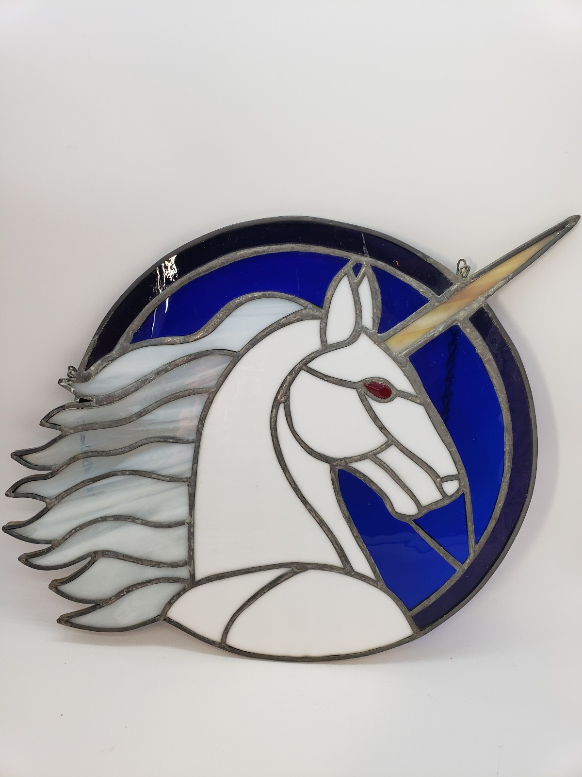 Large Unicorn Stained Glass Suncatcher Window Hanging
