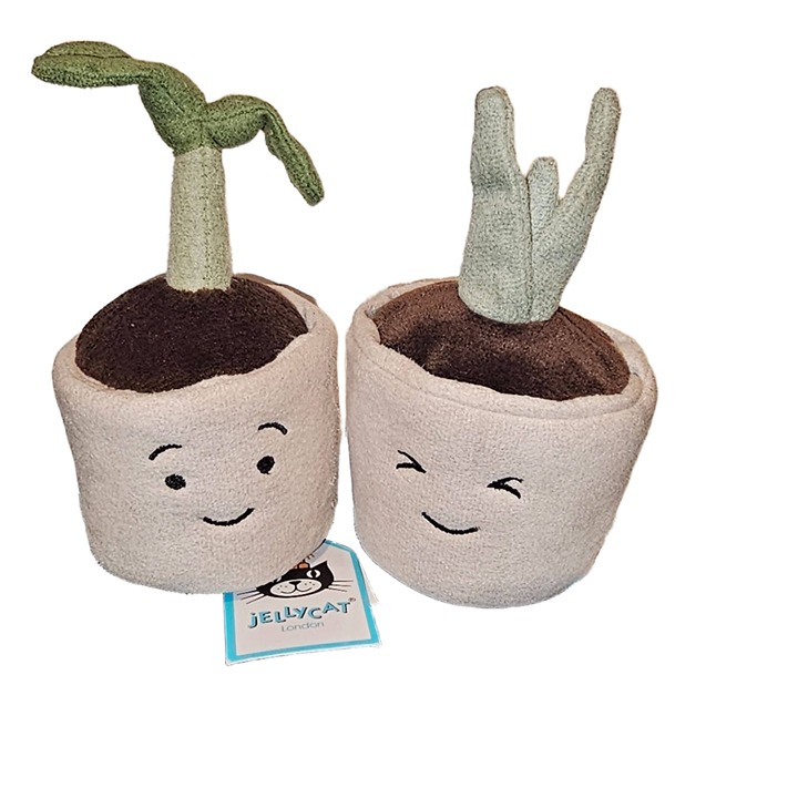 NWT Jellycat Happy Seedling & Laughing Seedling 4 Plush Set