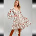 Lulus Belina Beige Floral Midi Dress Small
