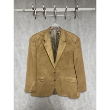 Chaps Blazer Men's 44R Beige 2B Suede Academia Coat Jacket Ralph Lauren Luxury