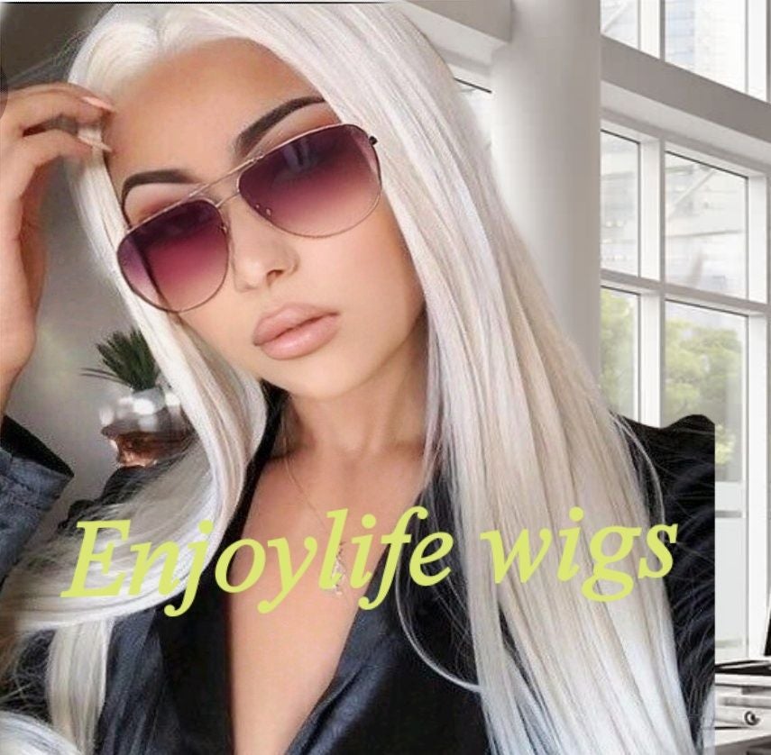 Human Hair HD Platinum blonde lace front