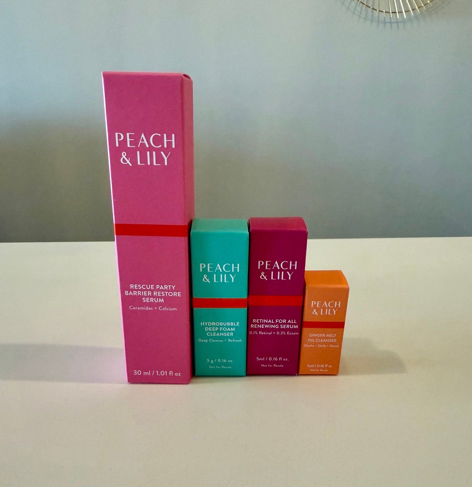 New! Set of 4- Peach & Lily Skincare Bundle