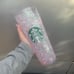 Strawberry snowglobe Starbucks tumbler