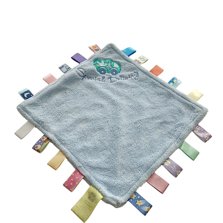 Taggies Love Notes blue lovey security blanket Special Delivery Car Stork Baby