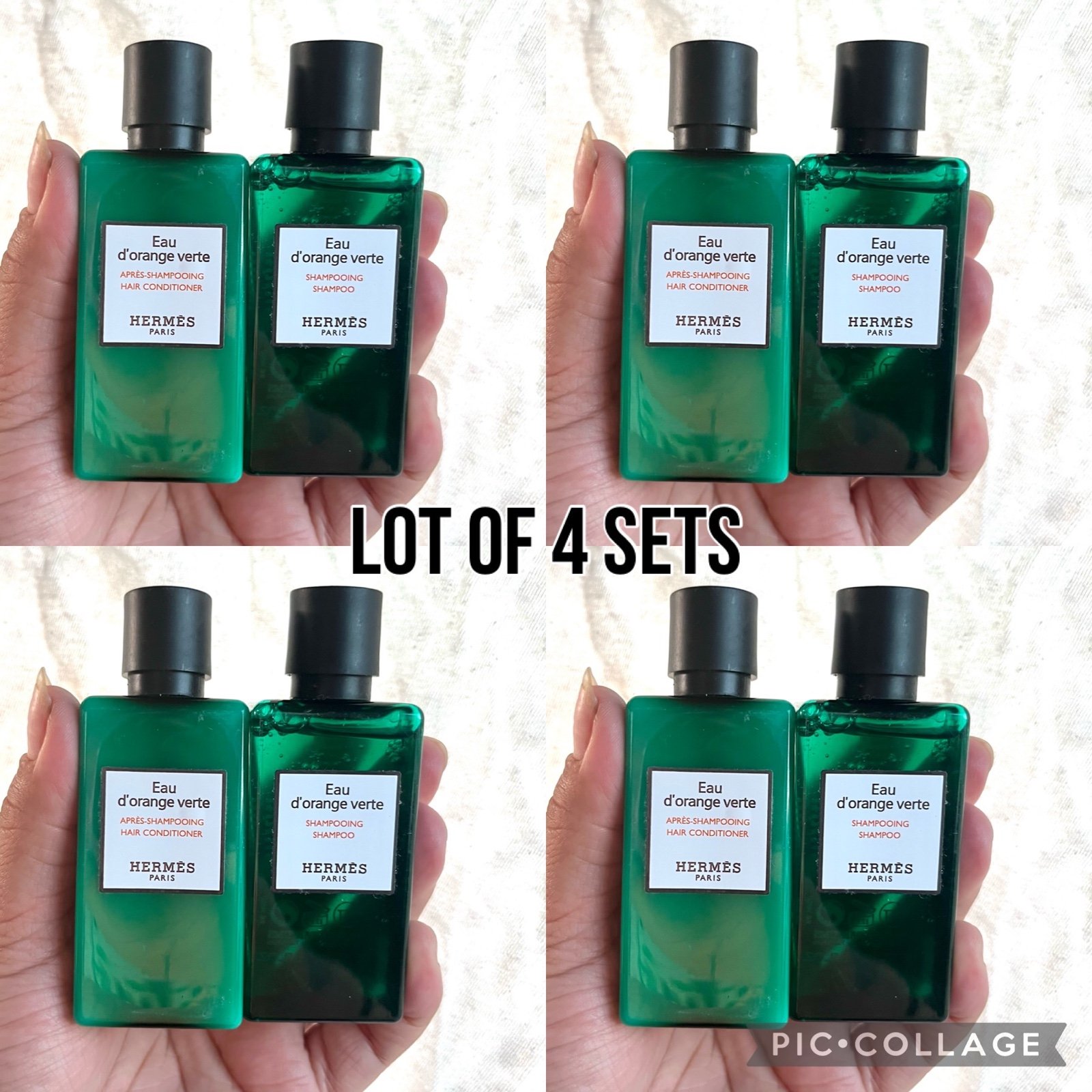 Lot of 4 sets Hermes d'Orange Verte Shampoo and Conditioner Lot of 4 sets Hermes d'Orange Verte Shampoo and Conditioner