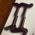 Vintage Chinese solid cherry-brown wooden folding tray holder base