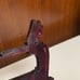 Vintage Chinese solid cherry-brown wooden folding tray holder base