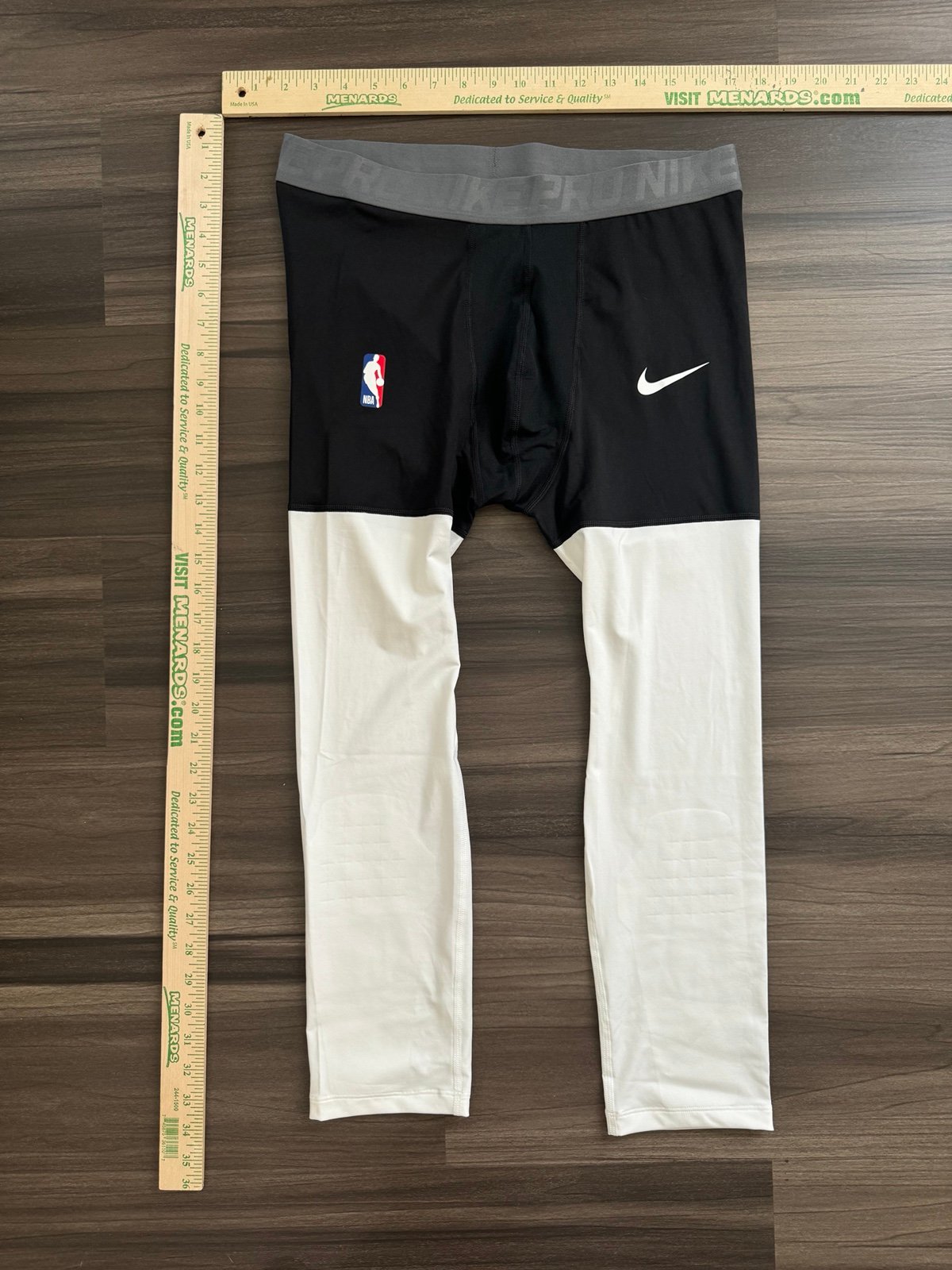 Nike Pro NBA Compression Pants Length Black/White Size XL Tall MSRP 75