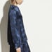 Vince Blue Winter Tie Dye Silk Long-Sleeve Button-Down Blouse Sz 4