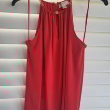Michael Kors, Red Halter top, S, New without tags