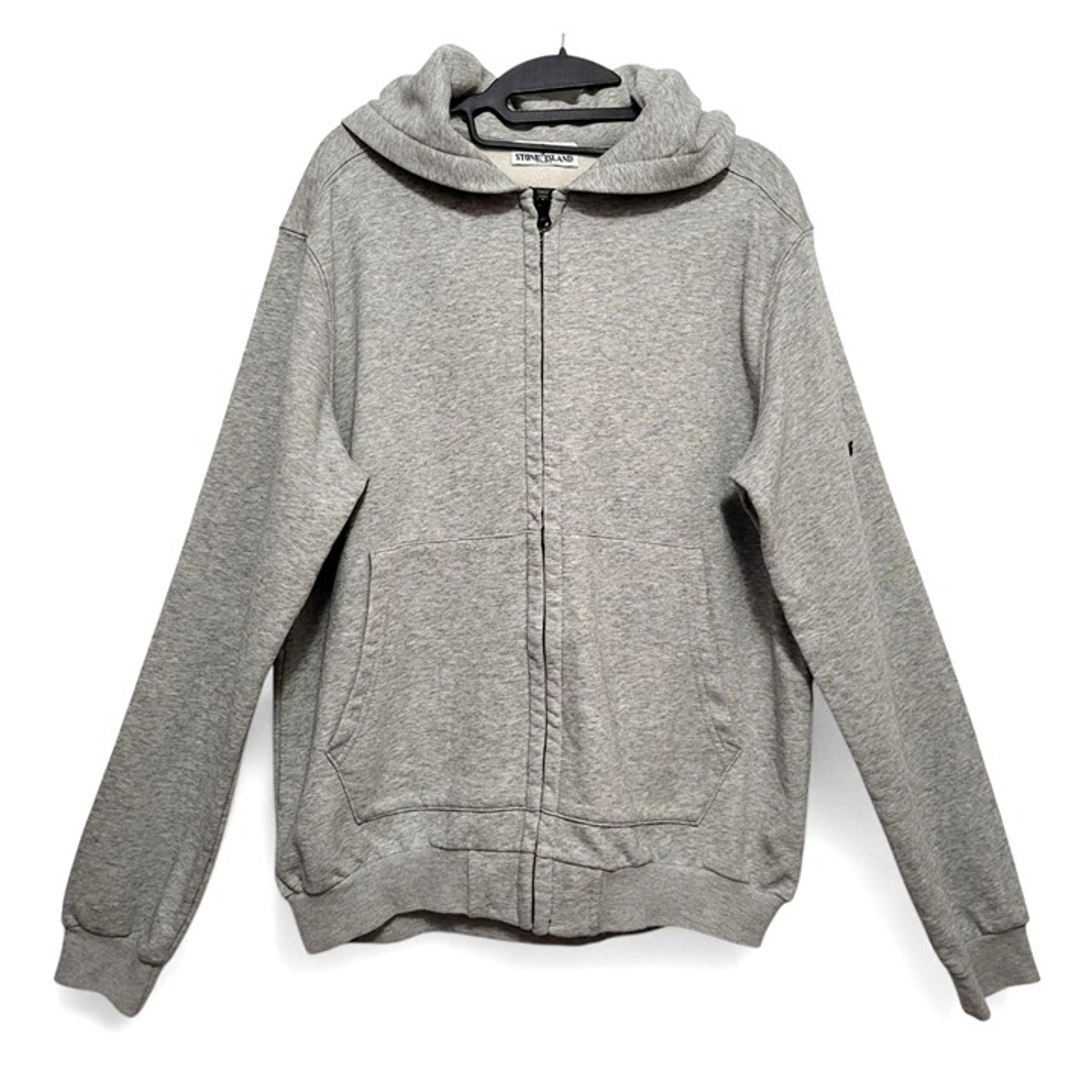 STONE ISLAND Hoodie Grey Full Zip Hooded Sweatshirt