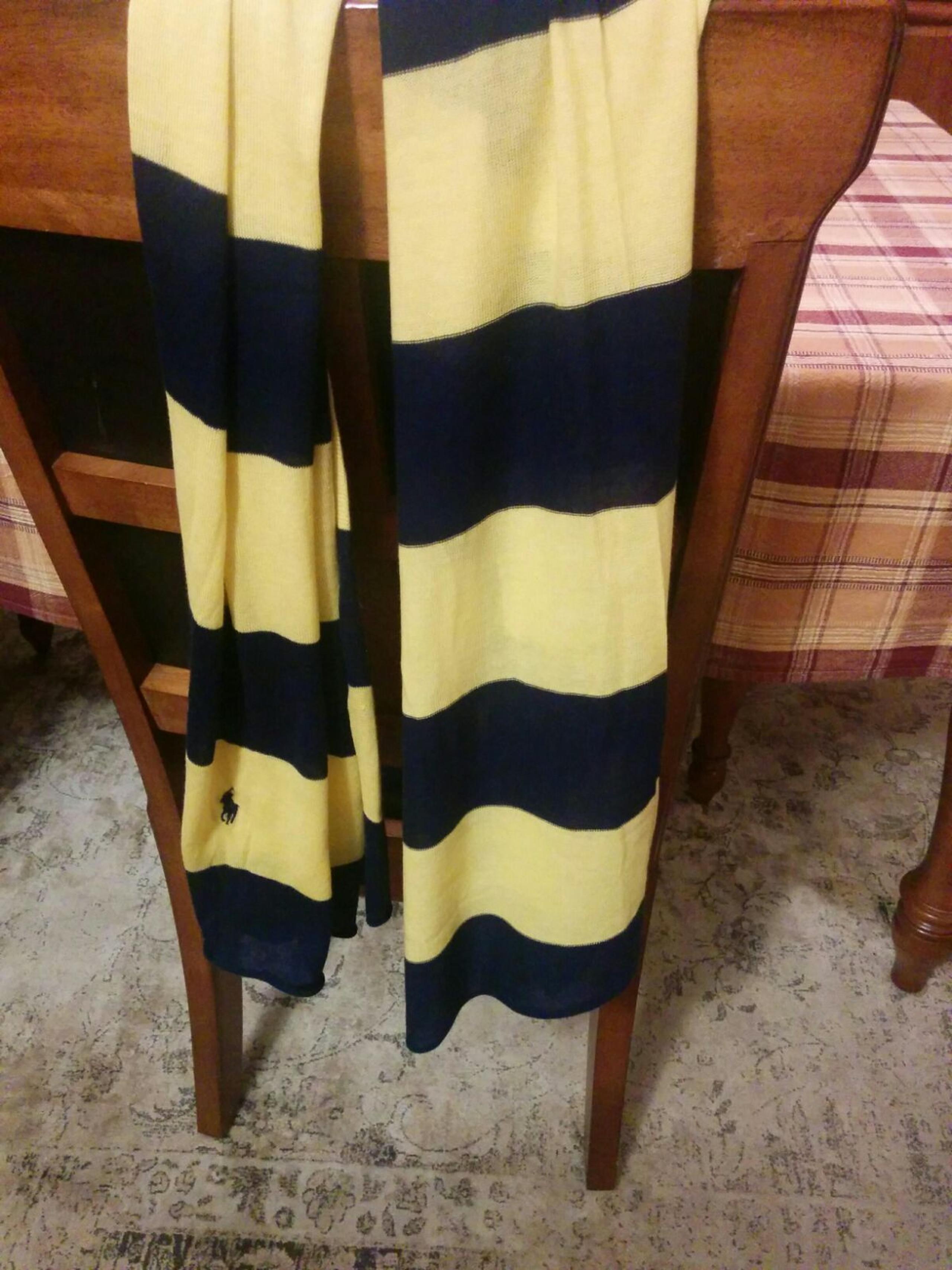 Ralph Lauren  yellow/navy stripes scarf