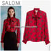 Saloni “Emile” polka dot fil coupe top US4/UK8