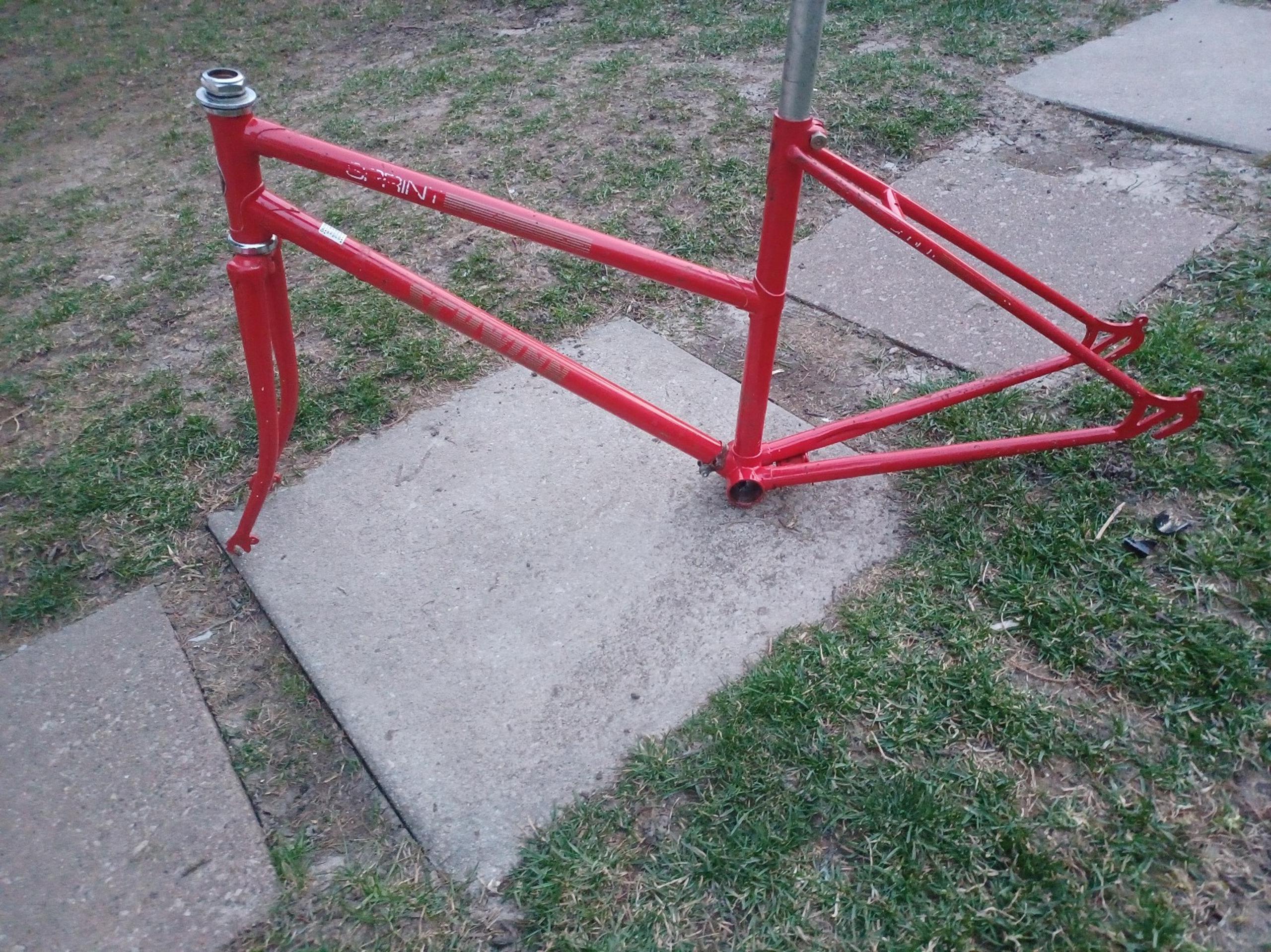 1980s Schwinn Sprint Road Bike  Frame  Fork X-Small Lugged Steel 24in Rims