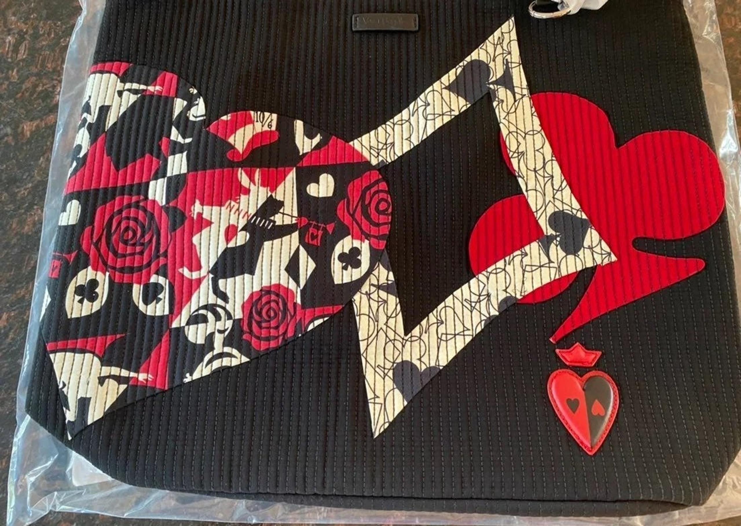 New Vera Bradley Alice In Wonderland Tote & Wallet Painting the Roses Red