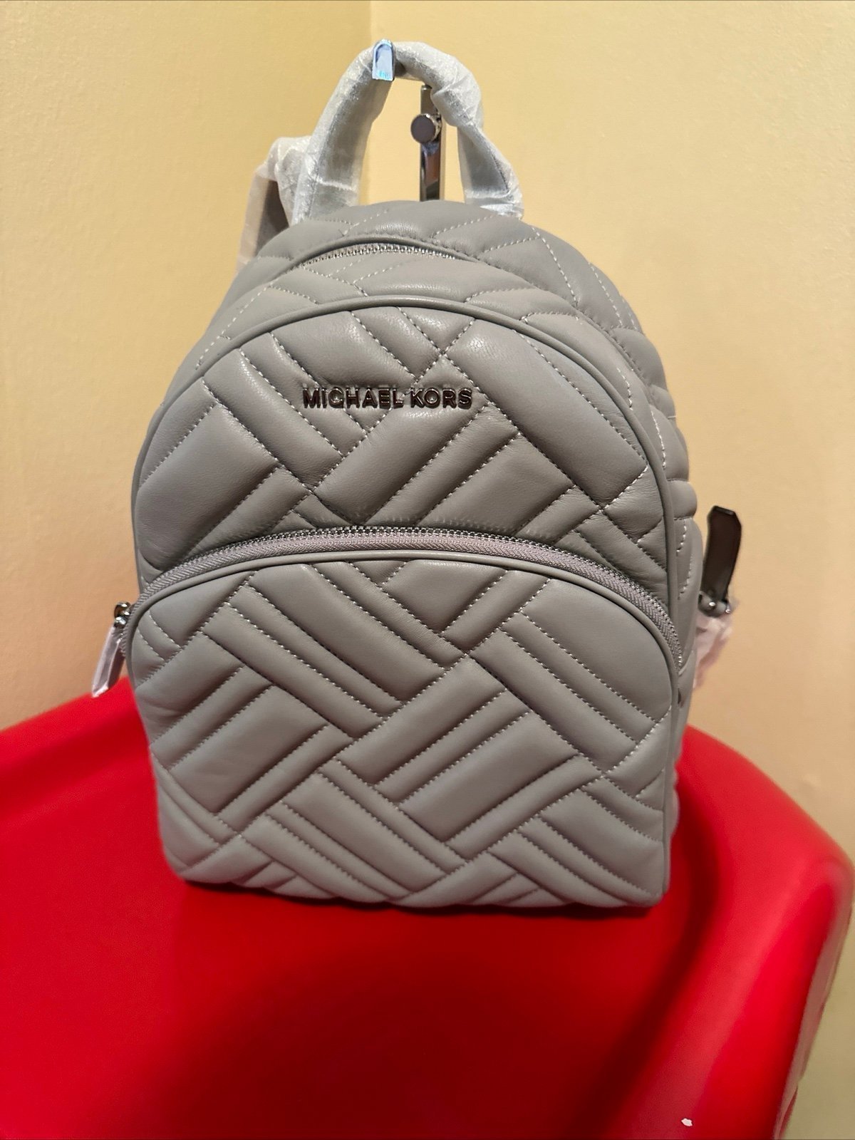 NEW with Tag Michael Kors Grey Abbey Backpack Reg 498
