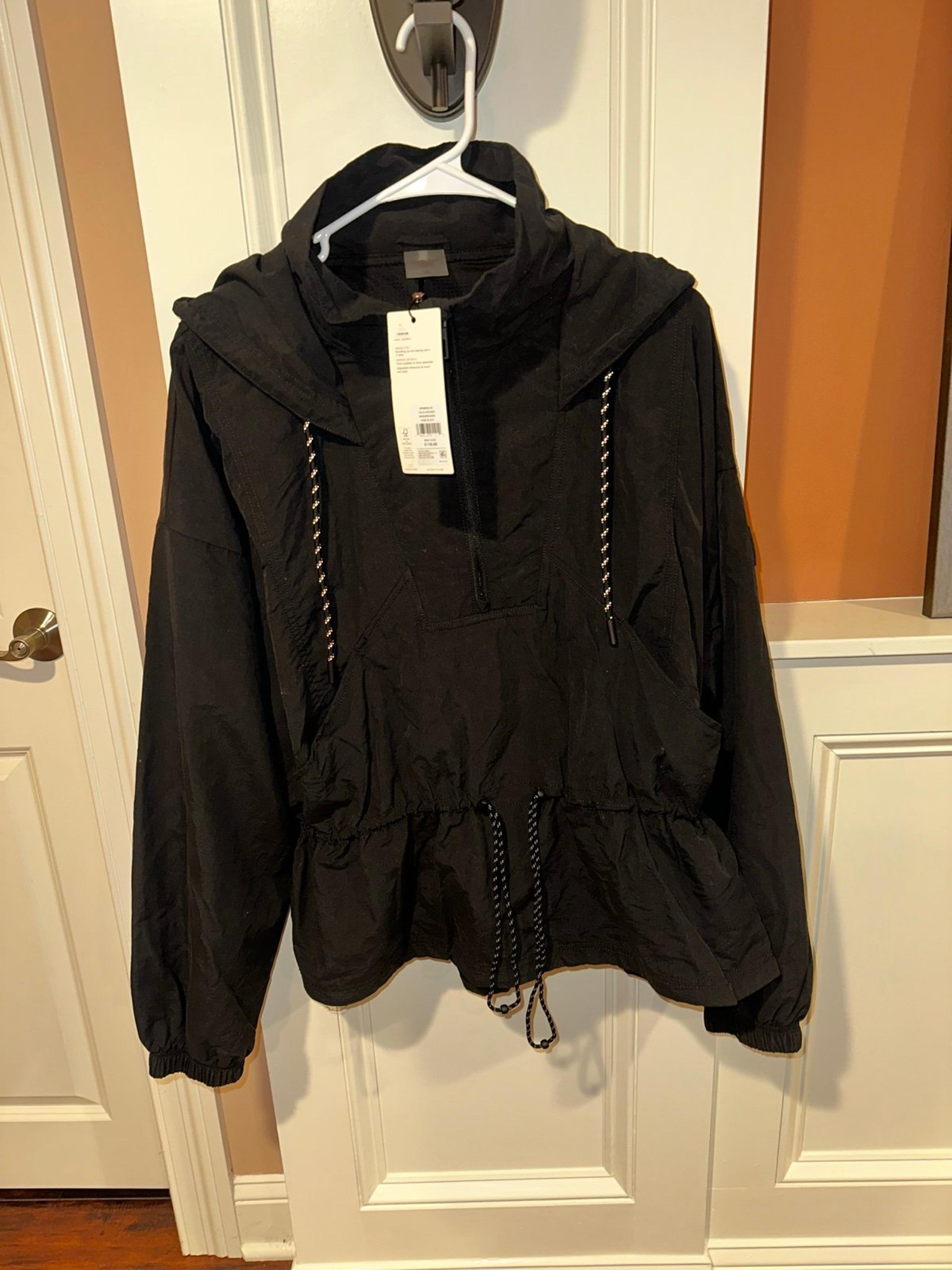 New Women’s CALIA Women's Hooded long sleeve Windbreaker black size XL $118