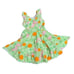 Eleanor Rose Demi Dress Size 7-8 Green Oranges Daisy Floral Sleeveless NEW