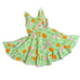 Eleanor Rose Demi Dress Size 7-8 Green Oranges Daisy Floral Sleeveless NEW