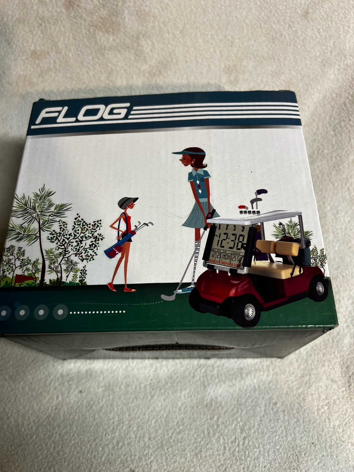 Flog LCD Mini Golf Cart Clock NEW