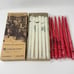 Vintage Candle-Lite 12 Red and White Taper Candles - Box of 12 - New in Box