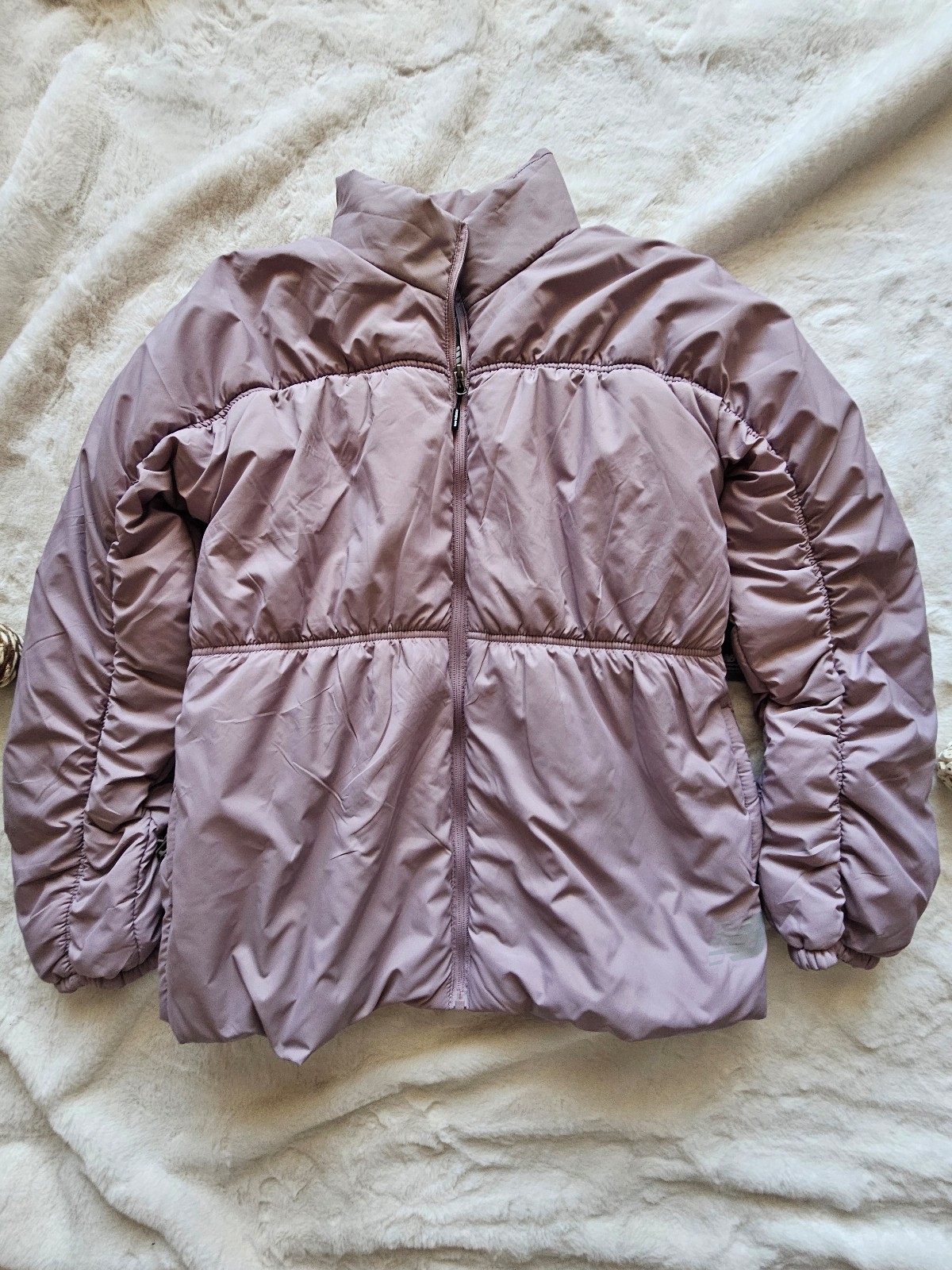 New Balance Tech Puffer Quilted Waterproof Women’s Jacket Dusty Purple Size M