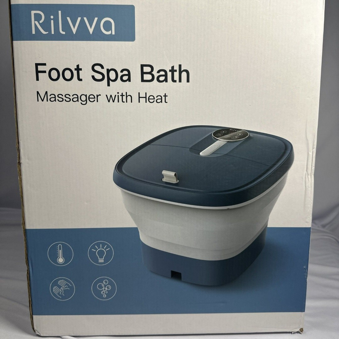 Rilvva Foot Spa Bat Electric Rotary Massage, Foot Bath with Heat