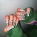 Chrome hearts inspired nails
