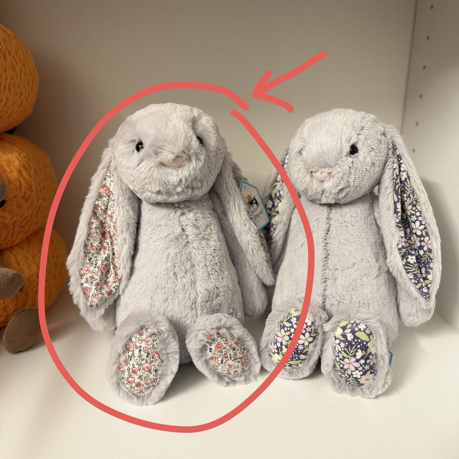 Jellycat Original Blossom Silver Bunny BNWT Retired Rare HTF