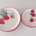 Eli + Ana Strawberry DINNER & SALAD PLATES —COMPLETE SETS OF (4) EACH NEW