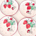 Eli + Ana Strawberry DINNER & SALAD PLATES —COMPLETE SETS OF (4) EACH NEW