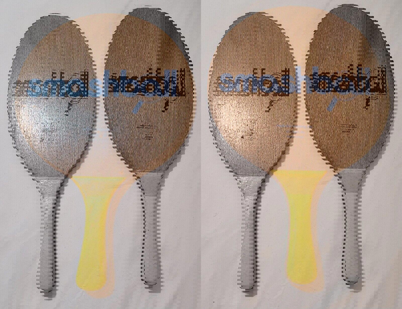 2 Vintage Smashball Wooden Paddles/Raquets (Matkot Company Inc, Made In Israel)