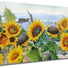 Ardemy Sunflower Wall Art Canvas Flowers Yellow Picture Rustic Floral Field DEF